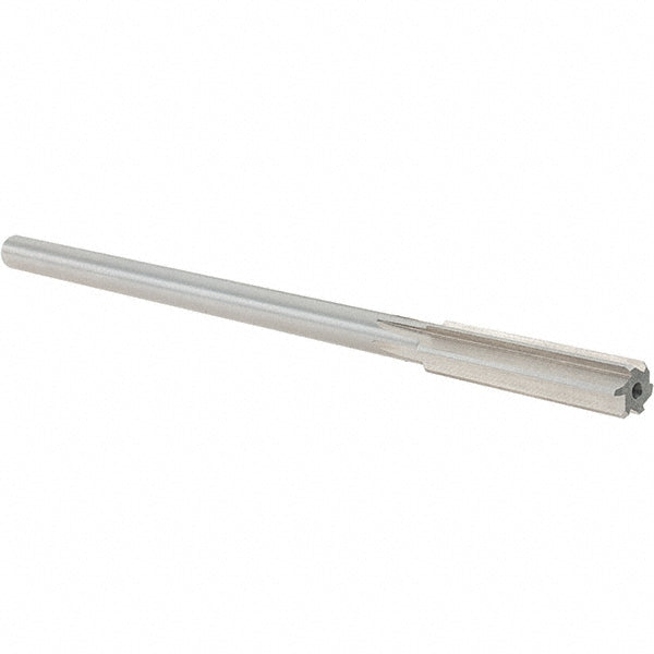 Alvord Polk 10739 Chucking Reamer 0.3955" Dia, 7" OAL, 1-3/4" Flute Length, Straight Flute, Straight-Cylindrical Shank, HSS