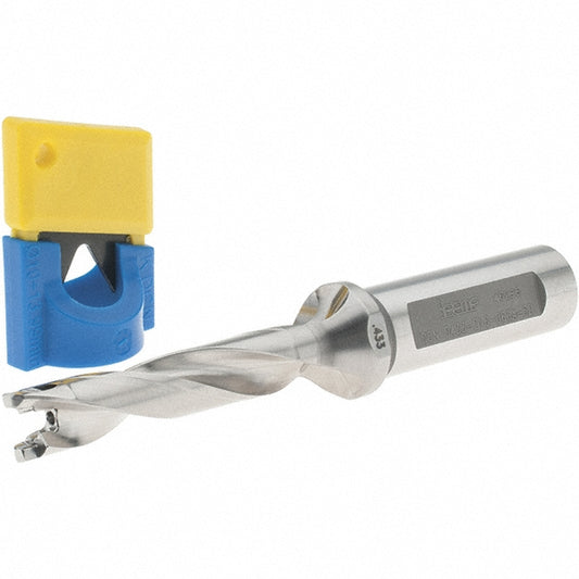 Iscar 3202445 Replaceable-Tip Drill 0.433 to 0.449" Dia, 2.24" Max Depth, 5/8" Flatted Shank