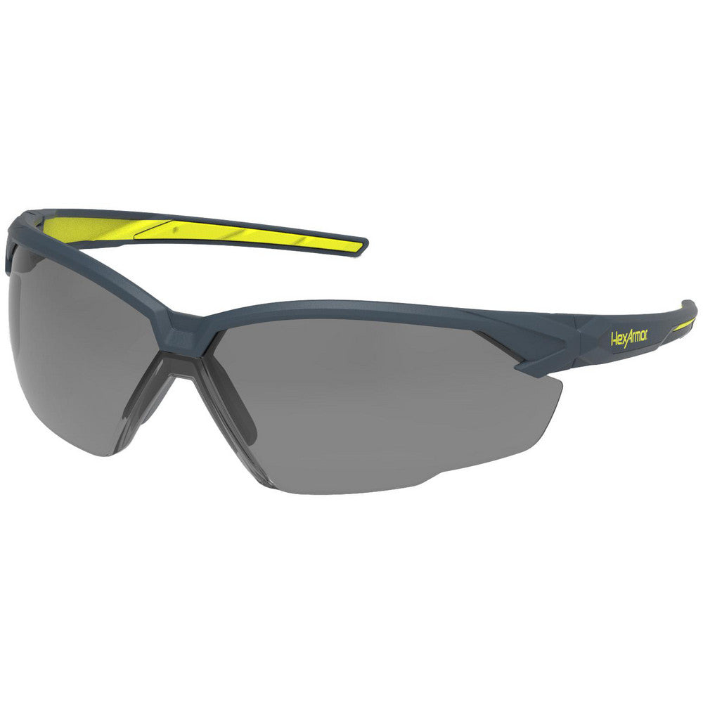 HexArmor 11-31007-02 Safety Glasses Anti-Fog & Scratch-Resistant, Polycarbonate, Gray Lenses, Half-Framed