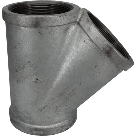 Value Collection G165 100 Malleable Iron Pipe 45 &deg Lateral Y-Branch 4" Fitting