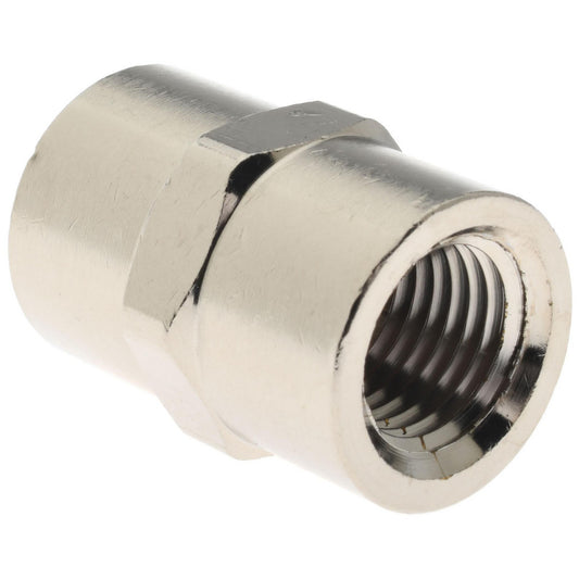 Value Collection PC103NB-4 Brass Pipe Coupling 1/4" Fitting, FNPT