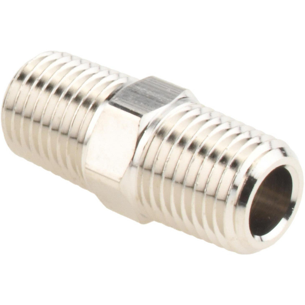 Value Collection PC122NB-4 Brass Pipe Hex Plug 1/4" Fitting, MNPT x FNPT