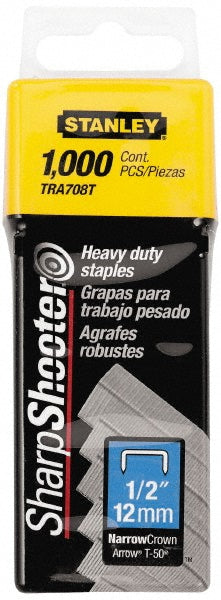 Stanley TRA708T Galvanized Steel Heavy-Duty Power Crown Staple 1/2" Leg Length