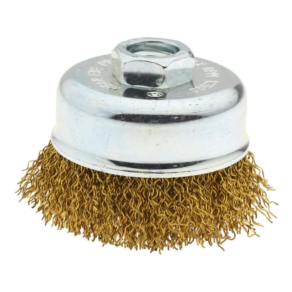 Value Collection 0107558350 Cup Brush 2-3/4" Dia, 0.02" Wire Dia, Brass, Crimped
