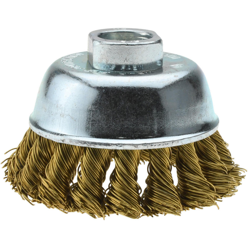 Value Collection 2107558350 Cup Brush 3" Dia, 0.02" Wire Dia, Brass, Knotted