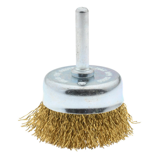 Value Collection 3105006335 Cup Brush 2" Dia, 0.014" Wire Dia, Brass, Crimped