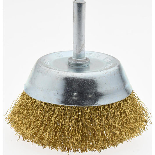 Value Collection 3107006330 Cup Brush 2-3/4" Dia, 0.012" Wire Dia, Brass, Crimped