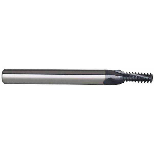 Carmex B0250C0420UN Helical Flute Thread Mill 1/4-20, Internal, 3 Flute, 0.2500" Shank Dia, Solid Carbide