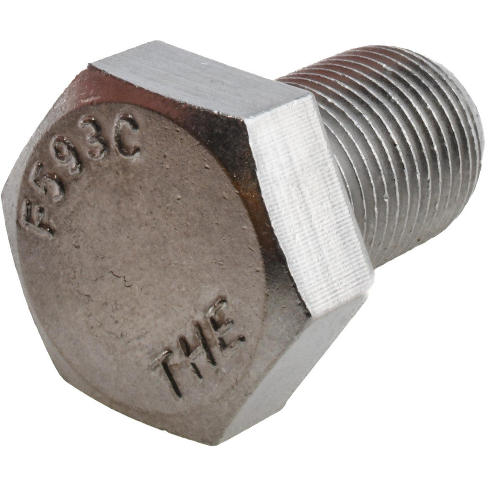 Value Collection R57001187 Hex Head Cap Screw 5/8-18, 1" Length Under Head, Grade 18-8 Stainless Steel, Bright/Uncoated Finish