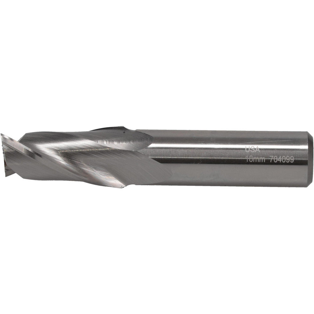 Hertel H74128687 Square End Mill 0.7087'' Dia, 1-5/16'' LOC, 5/8'' Shank Dia, 3-7/16'' OAL, 2 Flutes, Cobalt