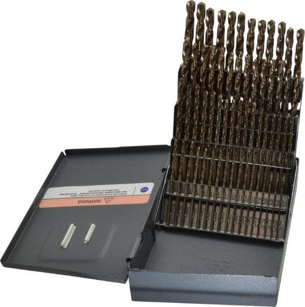 Hertel 307CW Drill Bit Set Jobber Length Drill Bits, 60 Pc, 135 &deg, Cobalt