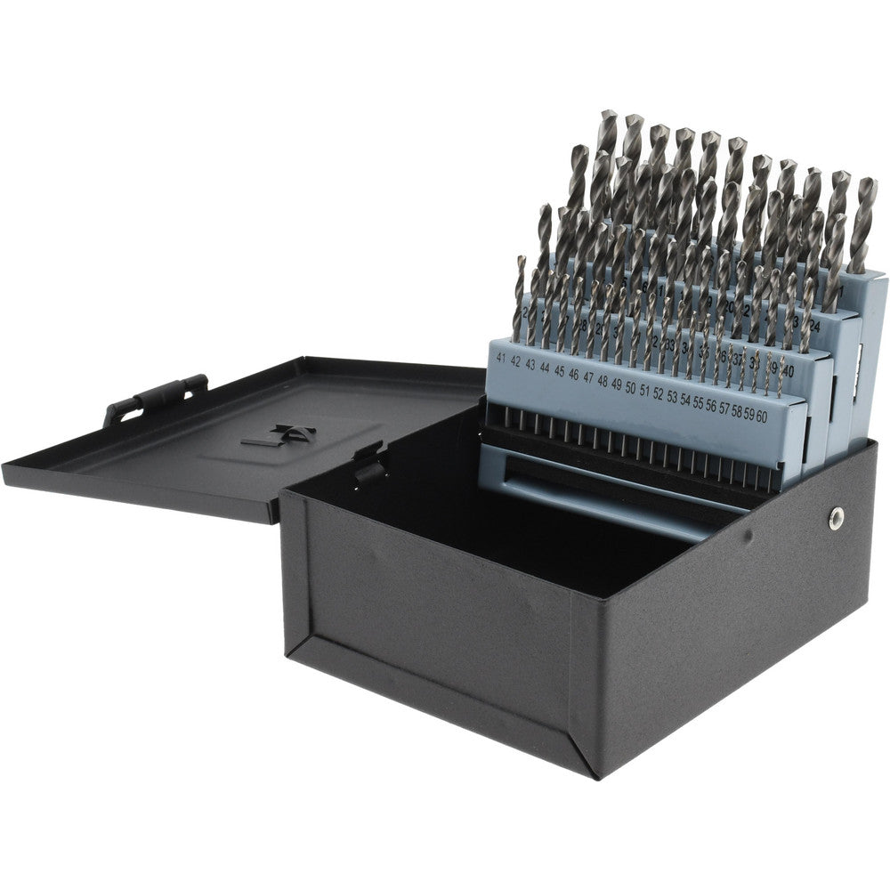 Hertel 607CW Drill Bit Set Screw Machine Length Drill Bits, 0.04" to 0.228" Drill Bit Size, 135 &deg, Cobalt