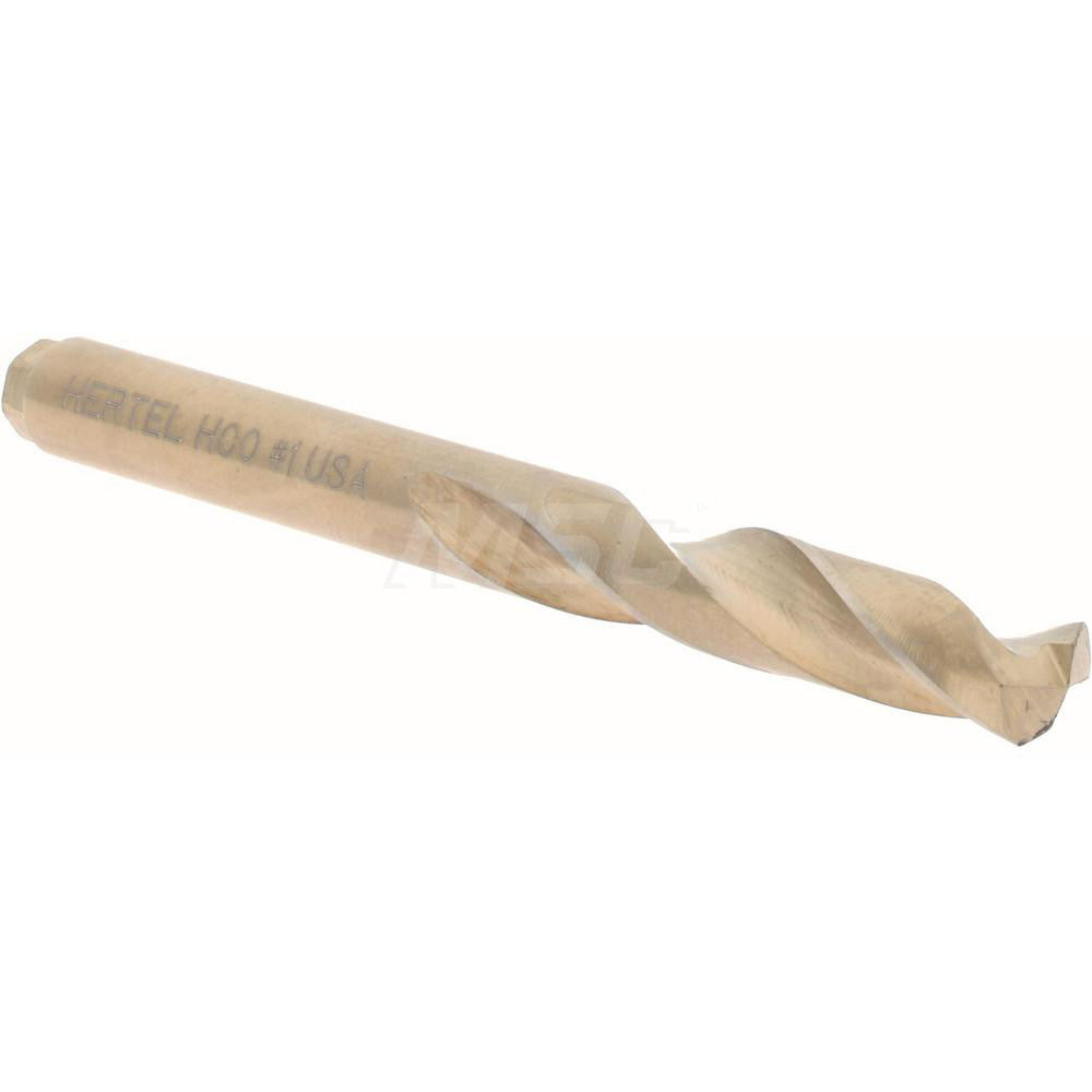 Hertel 74130113 Screw Machine Length Drill Bit #1 (0.2280) Dia, 135 deg, Cobalt
