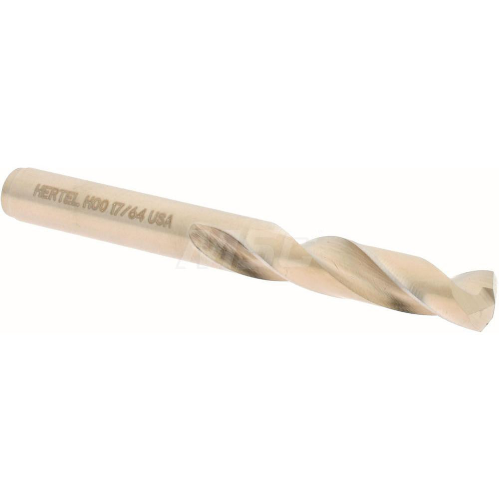 Hertel 74130287 Screw Machine Length Drill Bit 17/64" (0.2656) Dia, 135 deg, Cobalt