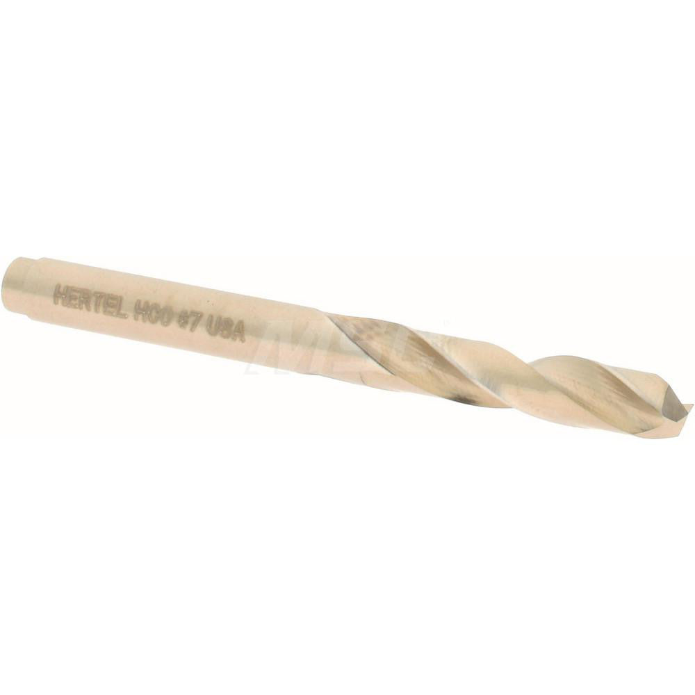 Hertel 74130584 Screw Machine Length Drill Bit #7 (0.2010) Dia, 135 deg, Cobalt