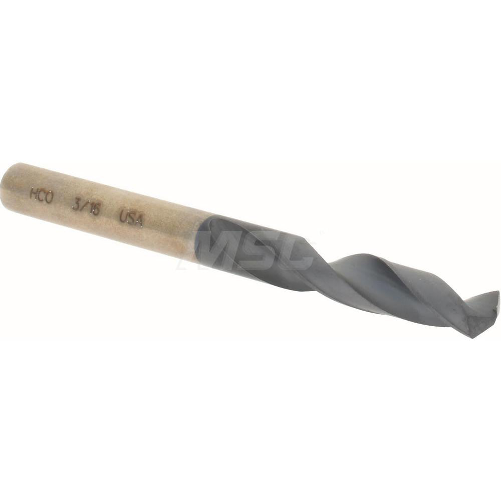 Hertel 74131459 Screw Machine Length Drill Bit 3/16" (0.1875) Dia, 135 deg, Cobalt