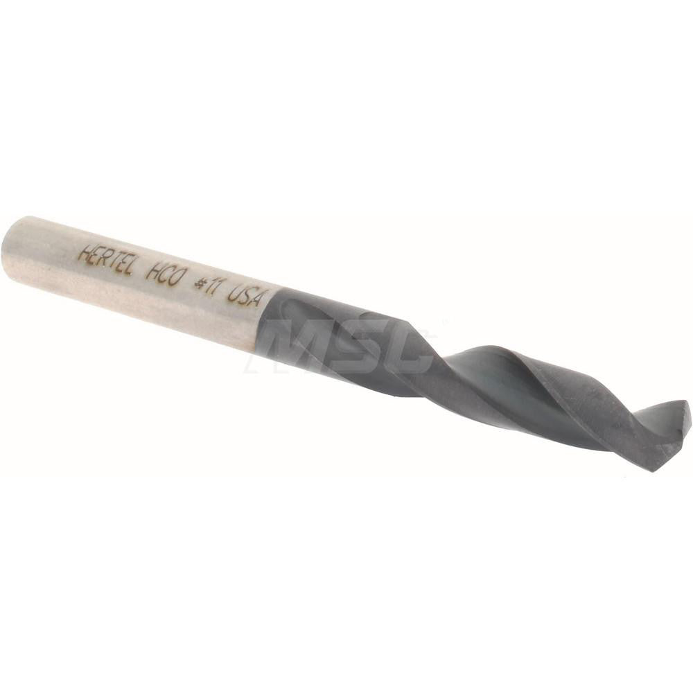 Hertel 74132085 Screw Machine Length Drill Bit #11 (0.1910) Dia, 135 deg, Cobalt