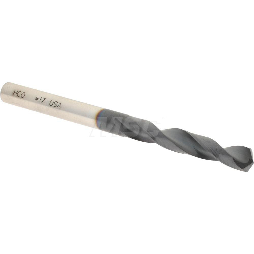 Hertel 74132143 Screw Machine Length Drill Bit #17 (0.1730) Dia, 135 deg, Cobalt
