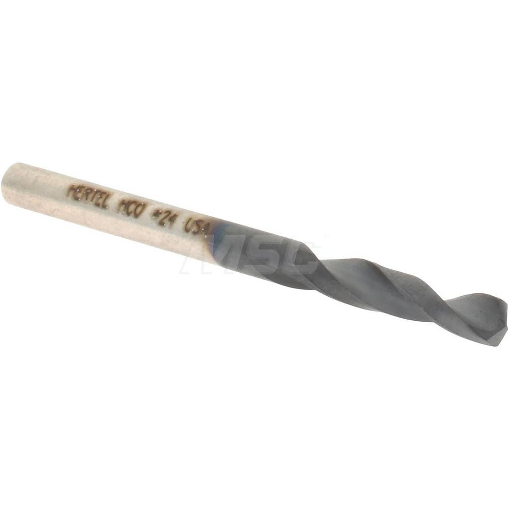 Hertel 74132218 Screw Machine Length Drill Bit #24 (0.1520) Dia, 135 deg, Cobalt