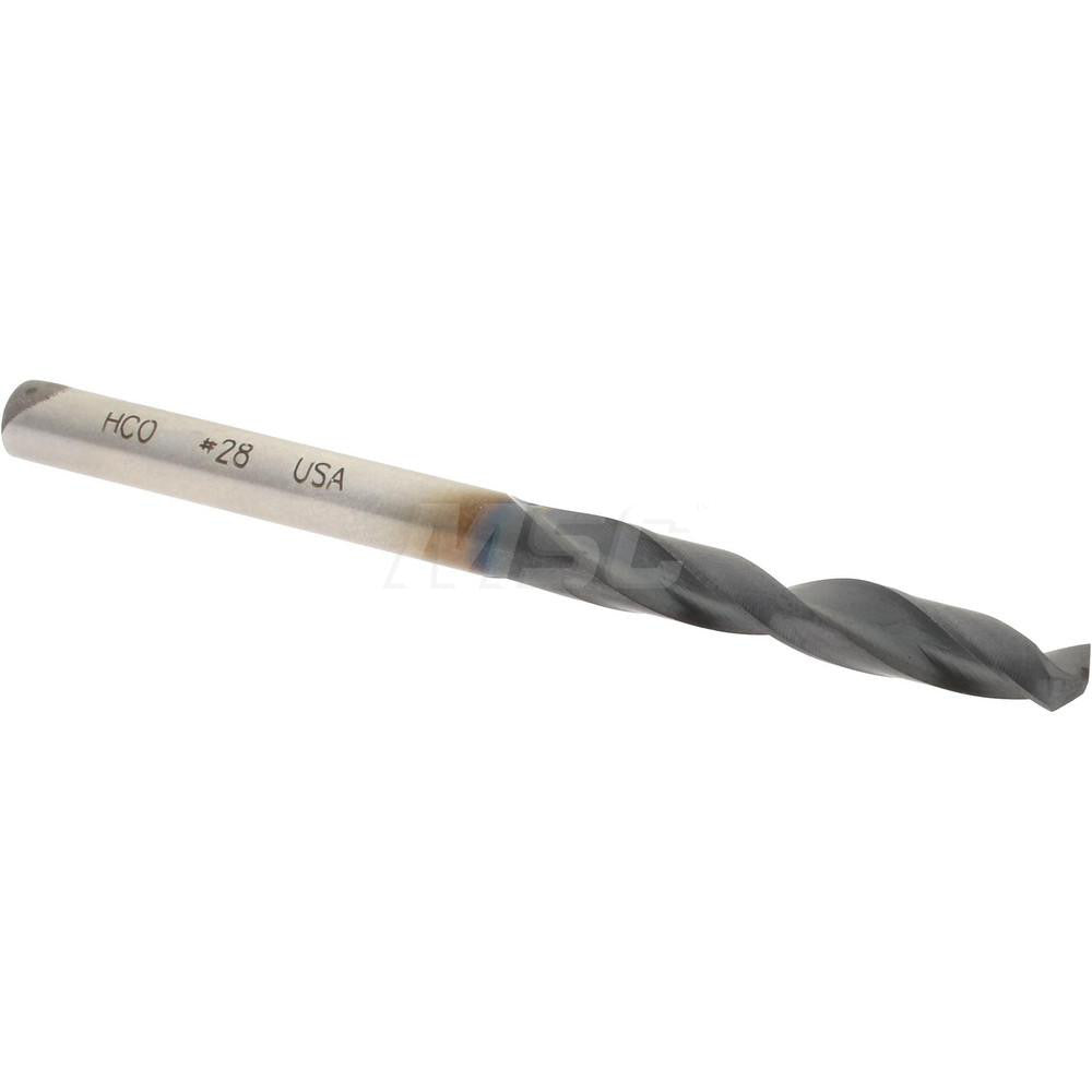 Hertel 74132259 Screw Machine Length Drill Bit #28 (0.1405) Dia, 135 deg, Cobalt