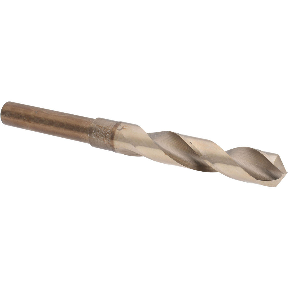 Hertel 74147497 Reduced Shank Drill Bit 39/64'' Dia, 1/2'' Shank Dia, 118 °, Cobalt