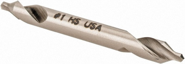 Hertel 585U 1 Combo Drill & Countersink #1, 1/8" Body Dia, High Speed Steel