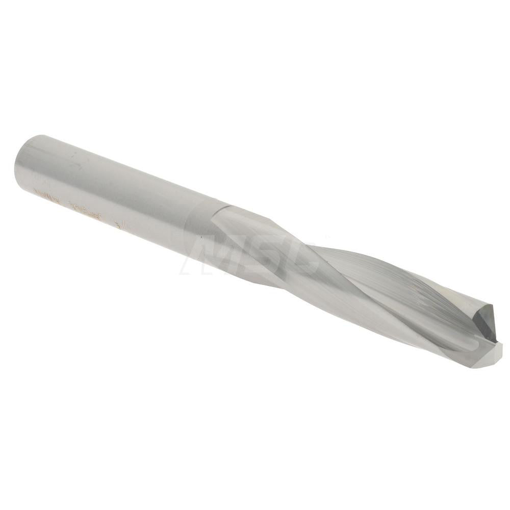 Hertel 74148917 Screw Machine Length Drill Bit Letter E, 135 deg Point, Solid Carbide