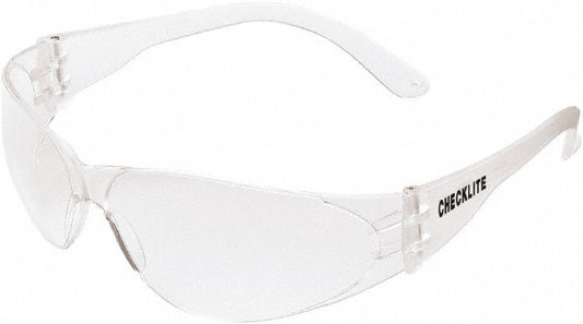 MCR Safety CL010 Safety Glasses Uncoated, Polycarbonate, Clear Lenses, Frameless