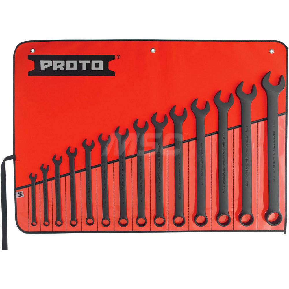 Proto J1200FBASD Combination Wrench Set 14 Pc, Inch