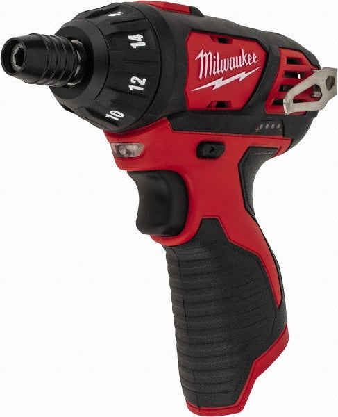 Milwaukee Tool 2401-20 Cordless Screwdriver 12V, 1/4" Bit Holder, 500 RPM, 150 in/lb, 1 Speed