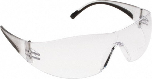 PIP 250-27-0025 Magnifying Safety Glasses 2.50, Clear Lenses, Scratch-Resistant, ANSI Z87.1+