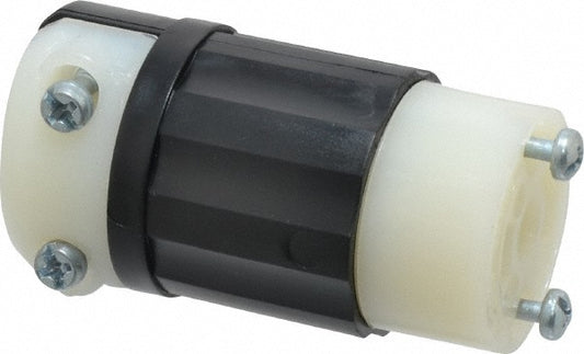 Leviton ML2-C Locking Inlet Connector, Industrial, ML-2R, 125V, Black & White