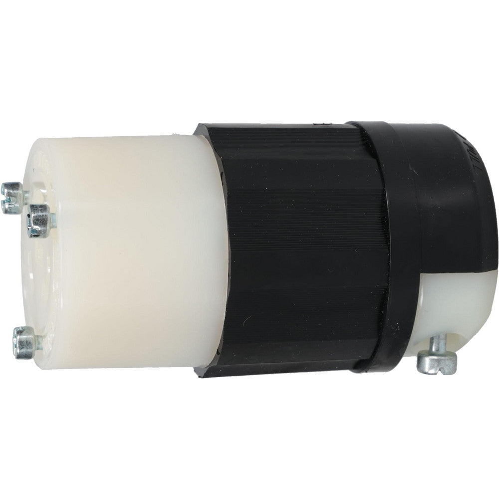 Leviton 2313 Locking Inlet Connector, Industrial, L5-20R, 125V, Black & White
