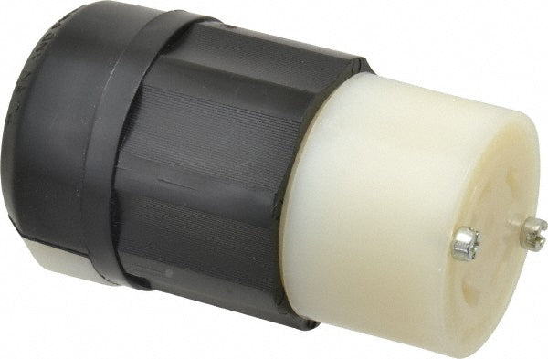 Leviton 2733 Locking Inlet Connector, Industrial, L16-30R, 480V, Black & White