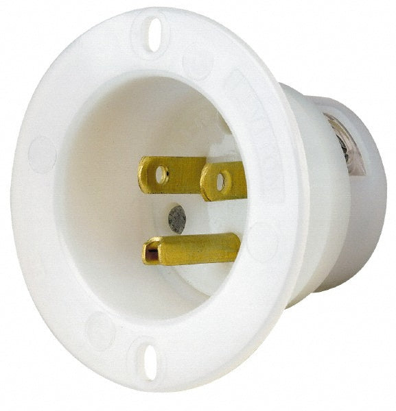 Leviton 5278-C Straight Blade Single Receptacle NEMA 5-15P, 15 Amps, Self-Grounding