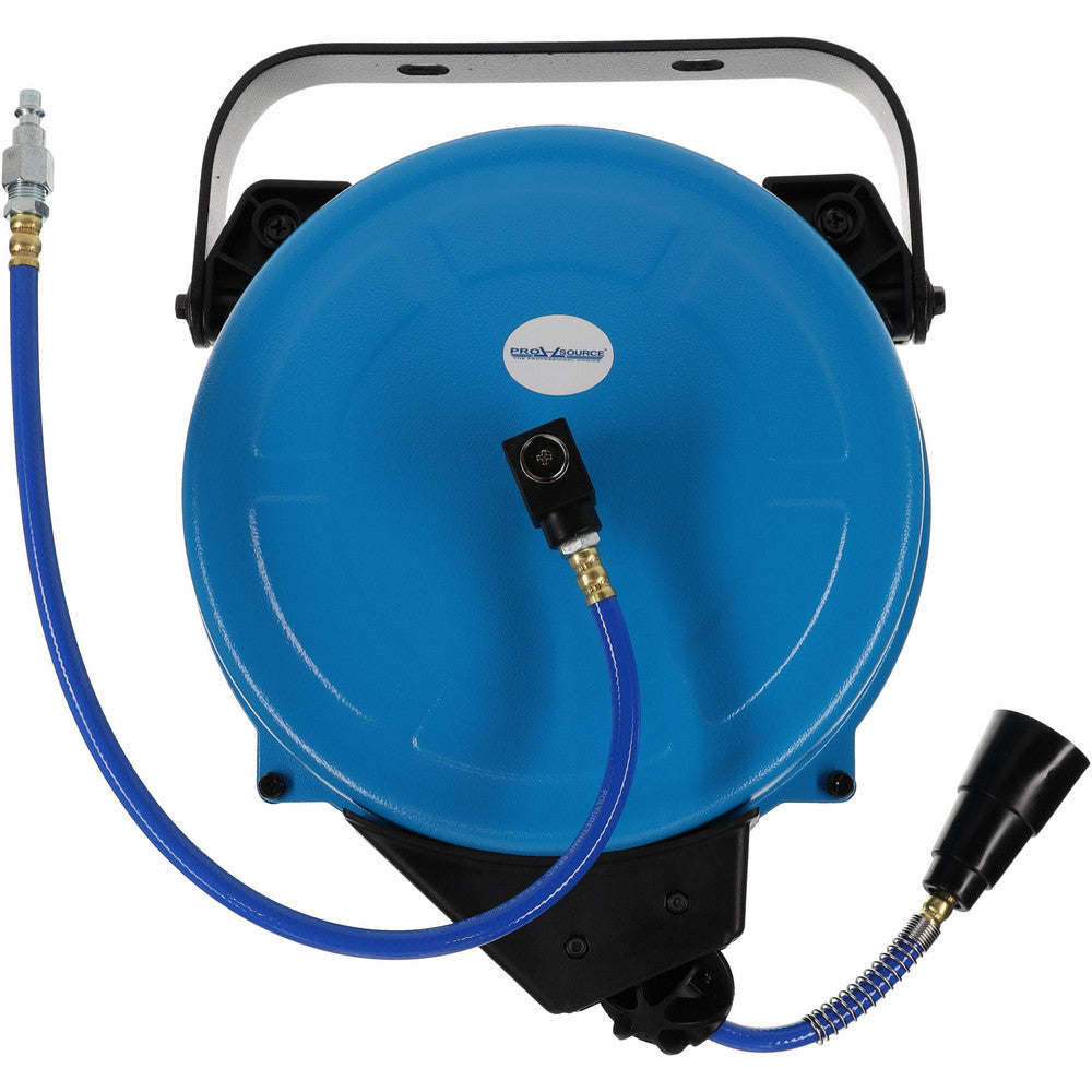 Pro-Source 2810023410PRO Hose Reel with Hose 1/4" ID Hose x 33', Spring Retractable