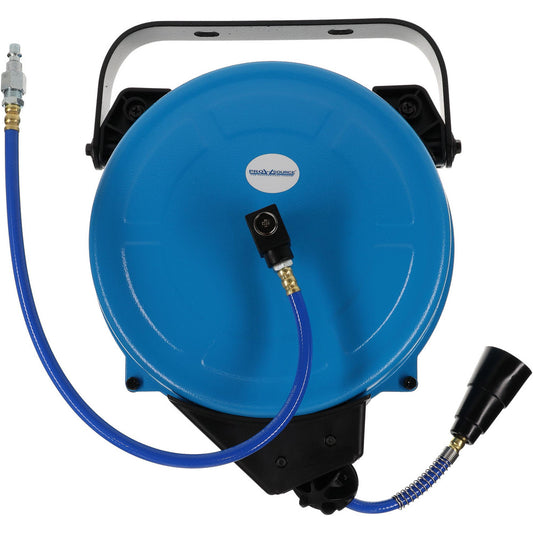Pro-Source 2810023410PRO Hose Reel with Hose 1/4" ID Hose x 33', Spring Retractable
