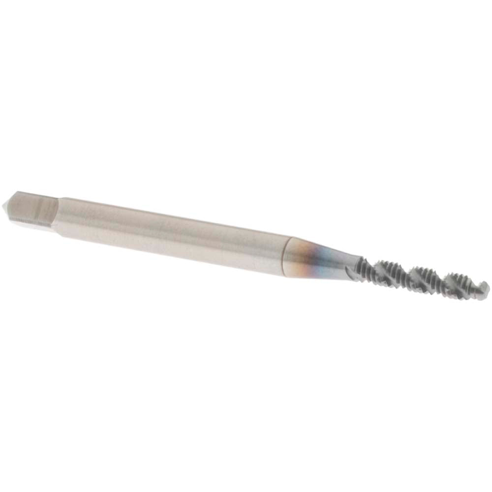 OSG 2905608 Spiral Flute Tap #2-56, UNC, 2 Flute, Modified Bottoming Chamfer, 2B Class of Fit, Vanadium High-Speed Steel, TiCN Finish