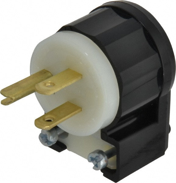 Leviton 5266-CA Straight Blade Plug Industrial, 5-15P, 125VAC, Black & White