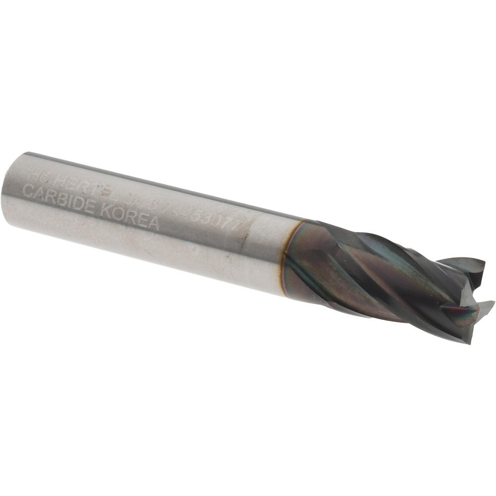 Hertel 74453077 Square End Mill 5/16" Dia, 1/2" LOC, 4 Flute, Solid Carbide