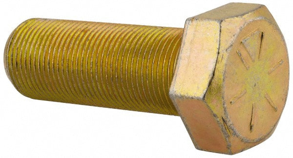 HHCS Made In USA MSC74454026-1 Hex Head Cap Screw 1-14 x 2-3/4", Grade 8 Steel, Zinc Yellow Dichromate Finish