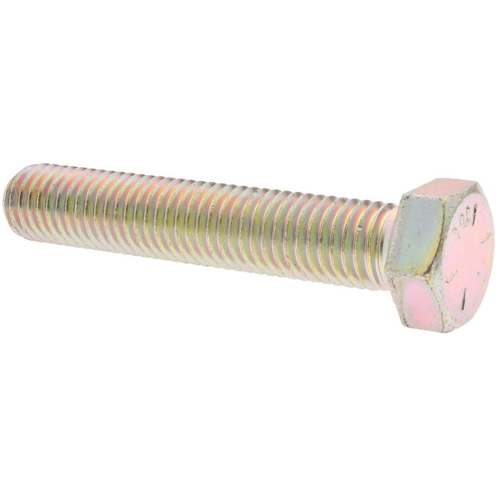 HHCS Made In USA MSC74455221-1 Hex Head Cap Screw 5/8-11 x 3-1/2", Grade 8 Steel, Zinc Yellow Dichromate Finish