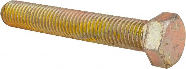 HHCS Made In USA MSC74455239-1 Hex Head Cap Screw 5/8-11 x 4", Grade 8 Steel, Zinc Yellow Dichromate Finish