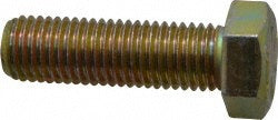 HHCS Made In USA MP39174 Hex Head Cap Screw 3/4-10 x 2-1/2", Grade 8 Steel, Zinc Yellow Dichromate Finish