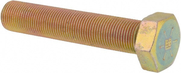Big Bolt Corporation 34164FT8ZYDOM Hex Head Cap Screw 3/4-16 x 4", Grade 8 Steel, Zinc Yellow Dichromate Finish