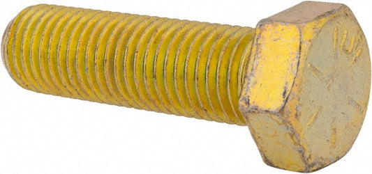 HHCS Made In USA MSC74455601-1 Hex Head Cap Screw 7/8-9 x 3", Grade 8 Steel, Zinc Yellow Dichromate Finish