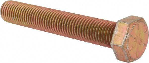 Big Bolt Corporation 789512FT8ZYDOM Hex Head Cap Screw 7/8-9 x 5-1/2", Grade 8 Steel, Zinc Yellow Dichromate Finish