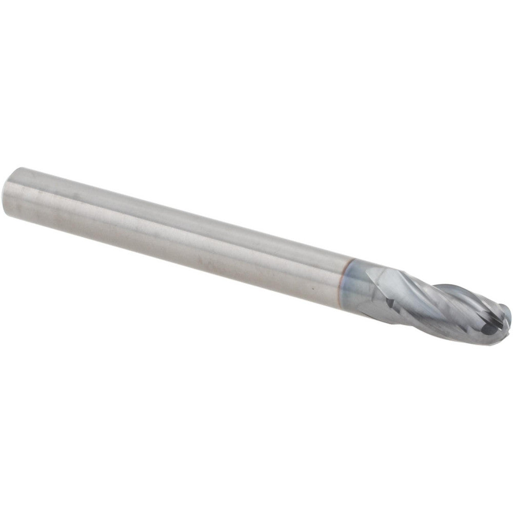 Hertel EG99924521 Ball End Mill 3/16" Dia, 3/8" LOC, 4 Flute, Solid Carbide