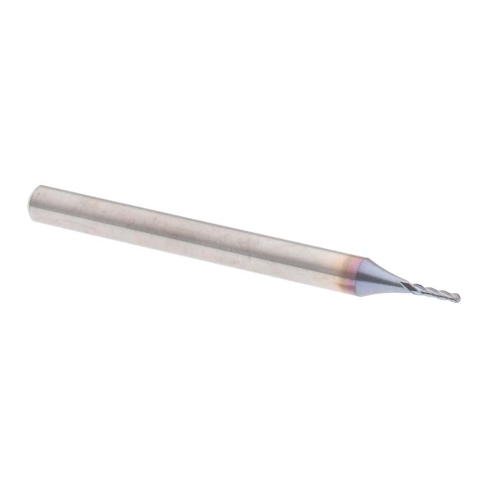 Hertel EG99924510 Ball End Mill 1/32" Dia, 3/32" LOC, 4 Flute, Solid Carbide