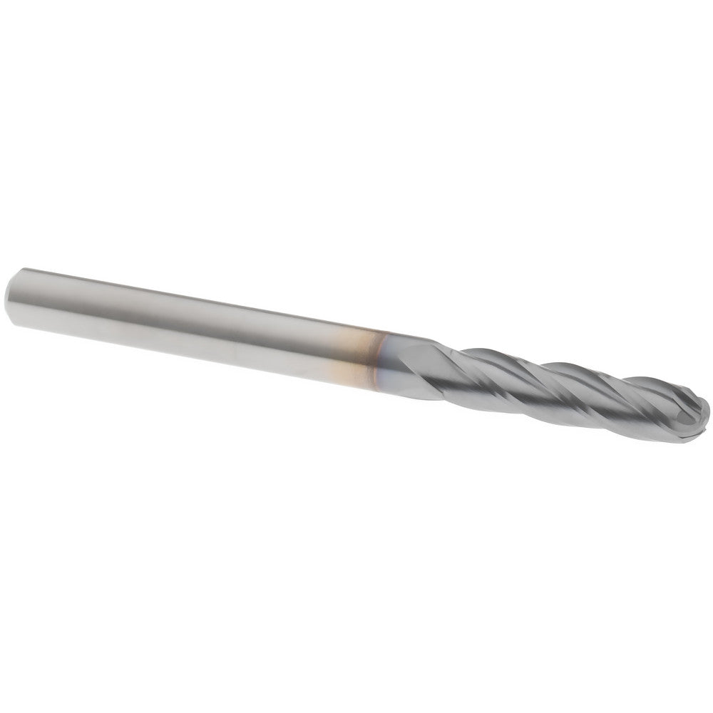Hertel EG250008 Ball End Mill 1/8" Dia, 1/2" LOC, 4 Flute, Solid Carbide